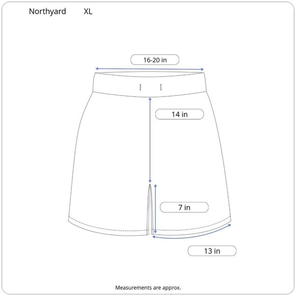 Northyard Mens Athletic Shorts Elastic Waist Drawstring Stretch Brown Size XL - Picture 3 of 10